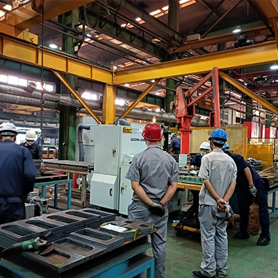 切割掛渣清除機GDM-265D，客戶現(xiàn)場使用情況